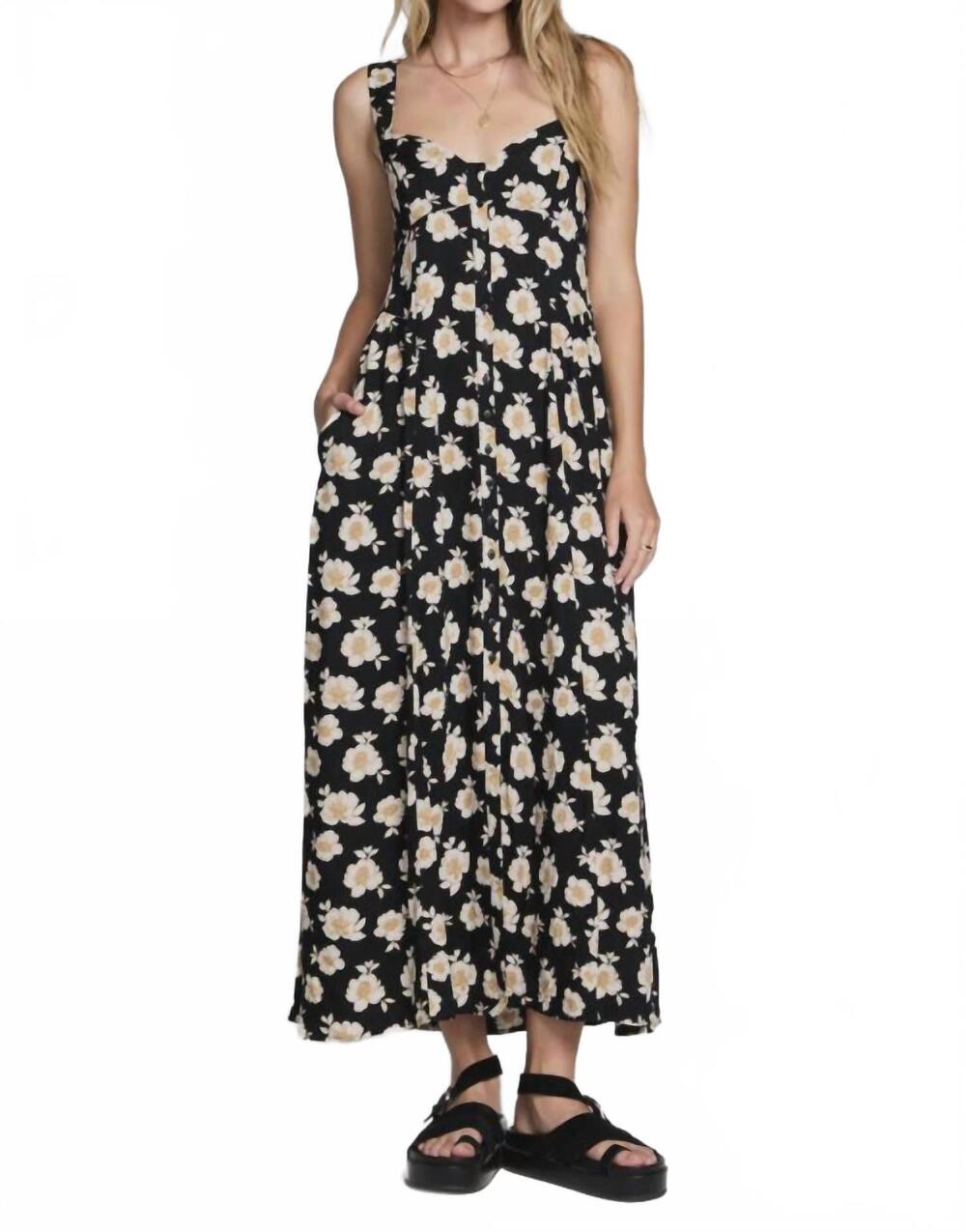 NEW SALTWATER LUXE kymber midi dress in black